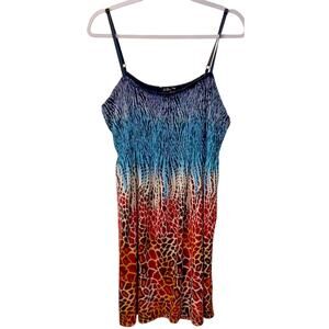 CLEARANCE Dress Women Plus Size 3x Sundress Smocking Adj Spaghetti Straps Boho